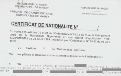 La nationalité nigérienne