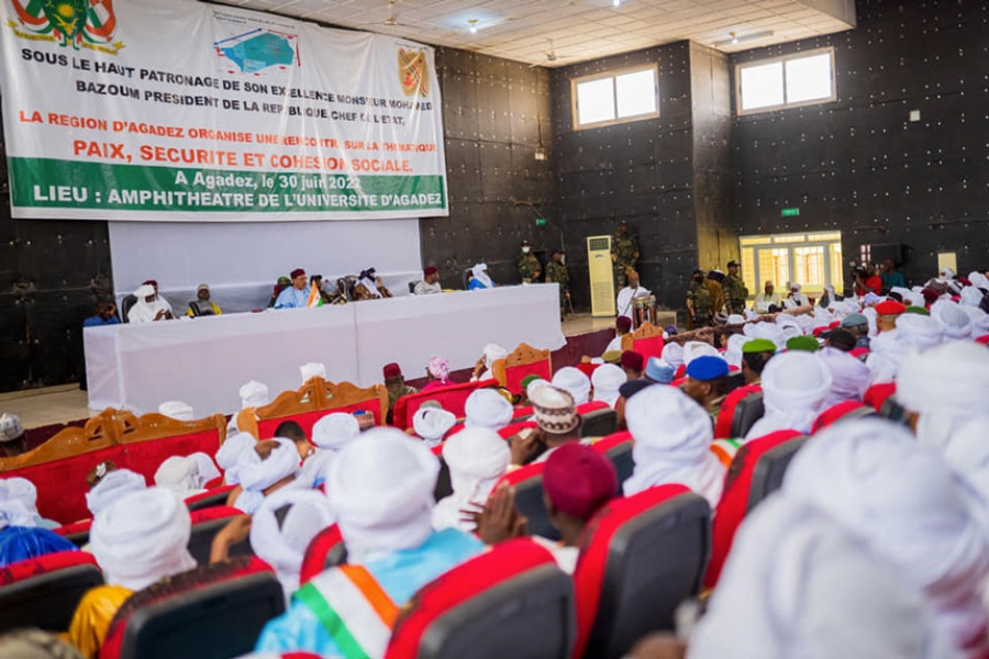 Visite de travail du Chef de l’État à Agadez : Le Président Mohamed Bazoum préside le Forum sur la paix, la sécurité et la cohésion sociale