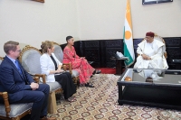 A la Pr&eacute;sidence de la R&eacute;publique : Le Chef de l&rsquo;Etat re&ccedil;oit la ministre belge de la Coop&eacute;ration au D&eacute;veloppement, Mme Meryame Kitir ...