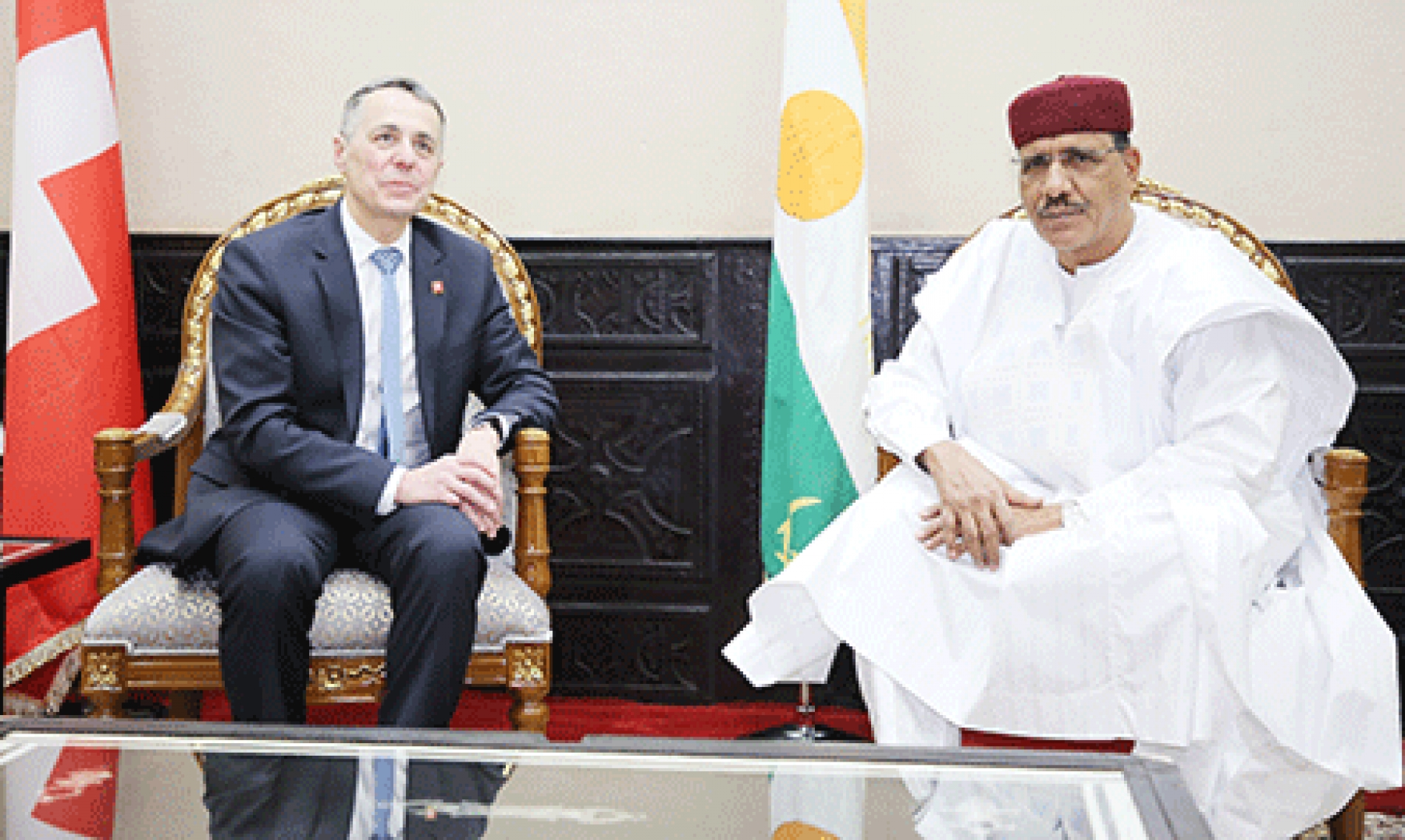 Visite de travail du Président de la Confédération Suisse SE Ignazio Cassis au Niger : Le renforcement de la coopération bilatérale et la situation régionale au centre des échanges avec les autorités