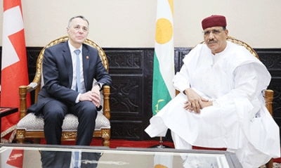 Visite de travail du Président de la Confédération Suisse SE Ignazio Cassis au Niger : Le renforcement de la coopération bilatérale et la situation régionale au centre des échanges avec les autorités